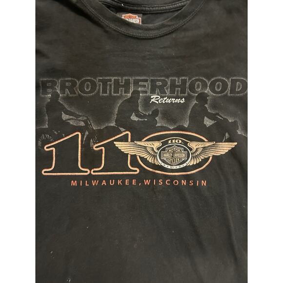Harley Davidson Motorcycles 110 Years Black Bolivar Mexico 2013 T-Shirt Large - Picture 2 of 6